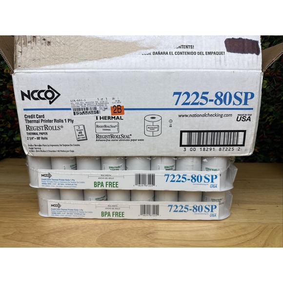 NCCO Credit Card Thermal Printer Rolls 1-ply 2-1/4\